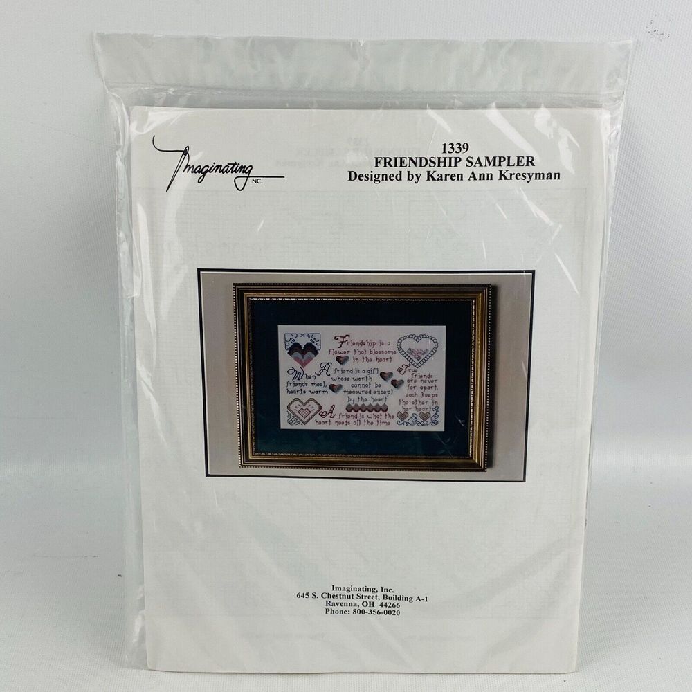 Imaginating #1339 Friendship Sampler Counted Cross Stitch Kit Karen Ann Kresyman